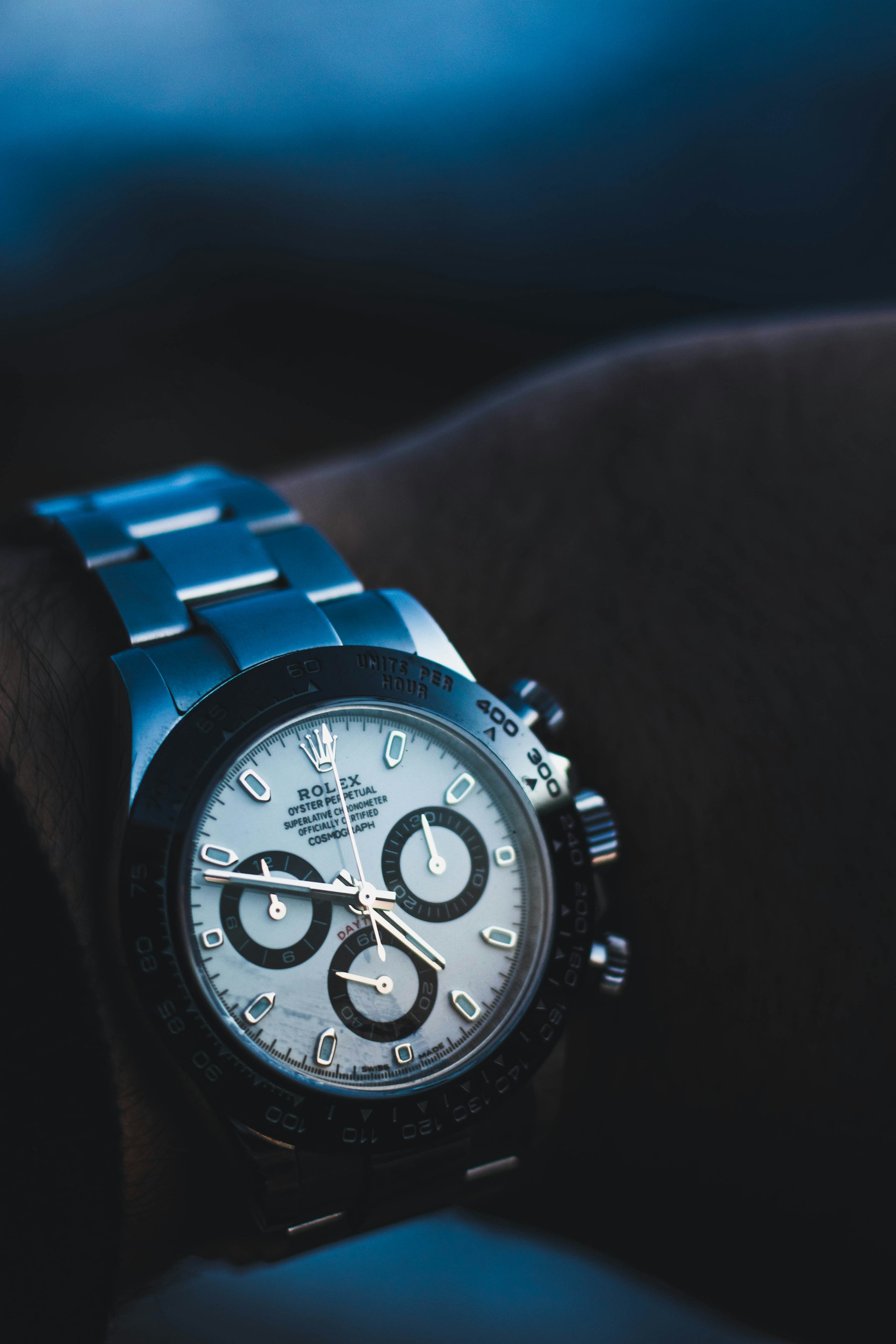 Rolex Daytona on wrist